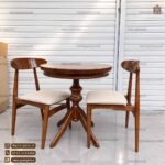 میز و صندلی 2 نفره وان راش با میز ناهار خوری دو نفره چوبی - Image 5