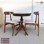 میز و صندلی 2 نفره چوبی گلرویا با صندلی میز ناهارخوری چوب راش وان(جهت خرید تماس بگیرید)