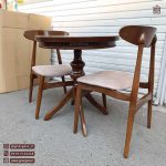 میز و صندلی 2 نفره چوبی گلرویا با صندلی میز ناهارخوری چوب راش وان(جهت خرید تماس بگیرید) - Image 2