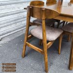 حراج پاییزی میز ناهار خوری 6 نفره صندلی وان چوب راش با میز چوبی - Image 5