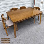 حراج پاییزی میز ناهار خوری 6 نفره صندلی وان چوب راش با میز چوبی - Image 7