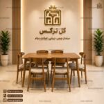 میز ناهارخوری 6 نفره وان چوب راش با میز چوبی در حراج بهاری - Image 2