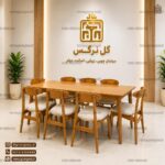 میز ناهارخوری 6 نفره وان چوب راش با میز چوبی در حراج بهاری - Image 6