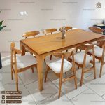 میز ناهارخوری چوبی 8 نفره اسپرت با صندلی وان چوب راش - Image 2