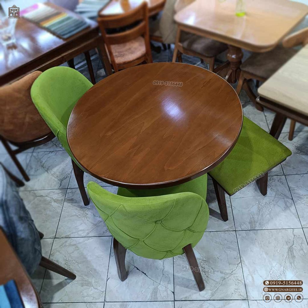 میز ناهارخوری 4 نفره مینیمال چوبی طرح بوگاتی پافدار - Image 4