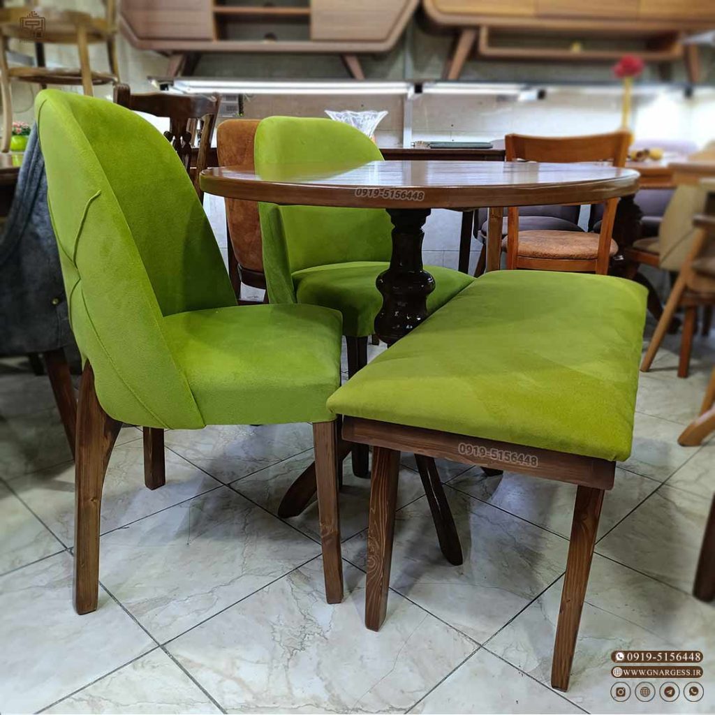 میز ناهارخوری 4 نفره مینیمال چوبی طرح بوگاتی پافدار - Image 6