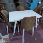 میز ناهار خوری چوبی با صندلی مبلی بوگاتی - Image 6