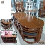 میز ناهار خوری و میز غذاخوری 8نفره چوبی کمجا چوبی - Image 6