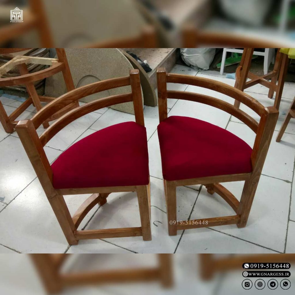 میز ناهارخوری کمجا چوبی با صفحه روکش چوب - Image 7
