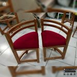 میز ناهارخوری کمجا چوبی با صفحه روکش چوب - Image 7