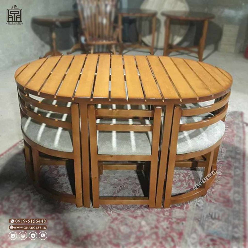 میز و صندلی چوبی کمجا طرح نوژن سنتی - Image 14