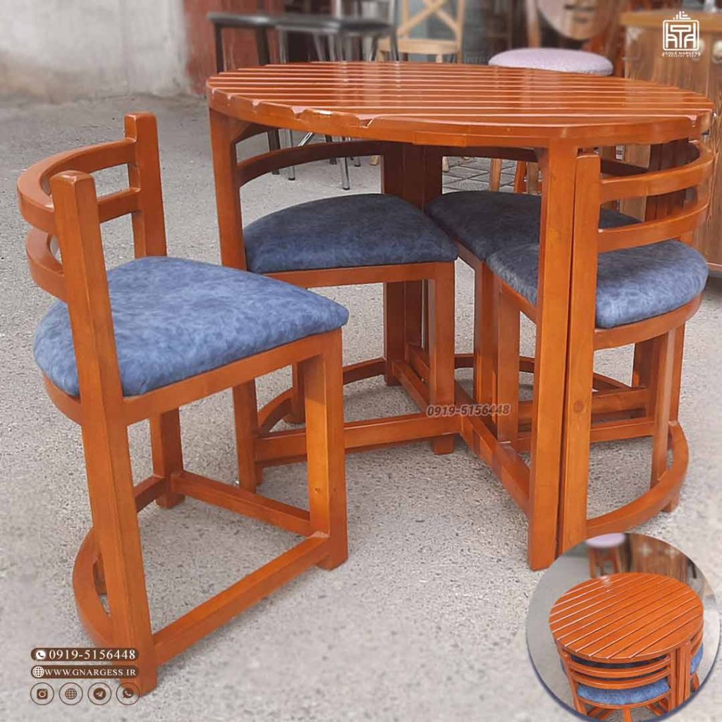 میز و صندلی چوبی کمجا طرح نوژن سنتی - Image 8