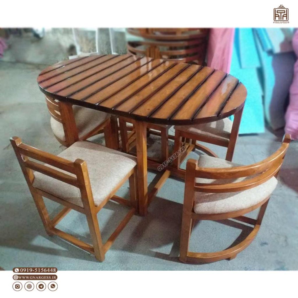 میز و صندلی چوبی کمجا طرح نوژن سنتی - Image 6
