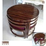 میز و صندلی چوبی کمجا طرح نوژن سنتی - Image 4