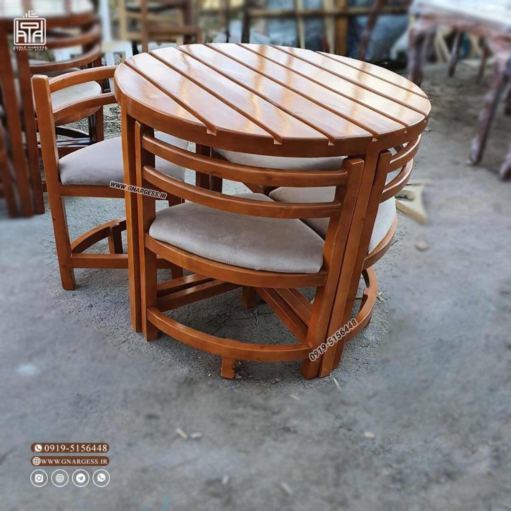 میز و صندلی چوبی کمجا طرح نوژن سنتی - Image 16