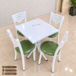 میز ناهارخوری 4 نفره فلزی اسکای با میز تاشو خورشیدی - Image 9