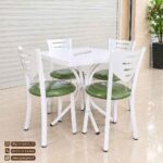 میز ناهارخوری 4 نفره فلزی اسکای با میز تاشو خورشیدی - Image 10