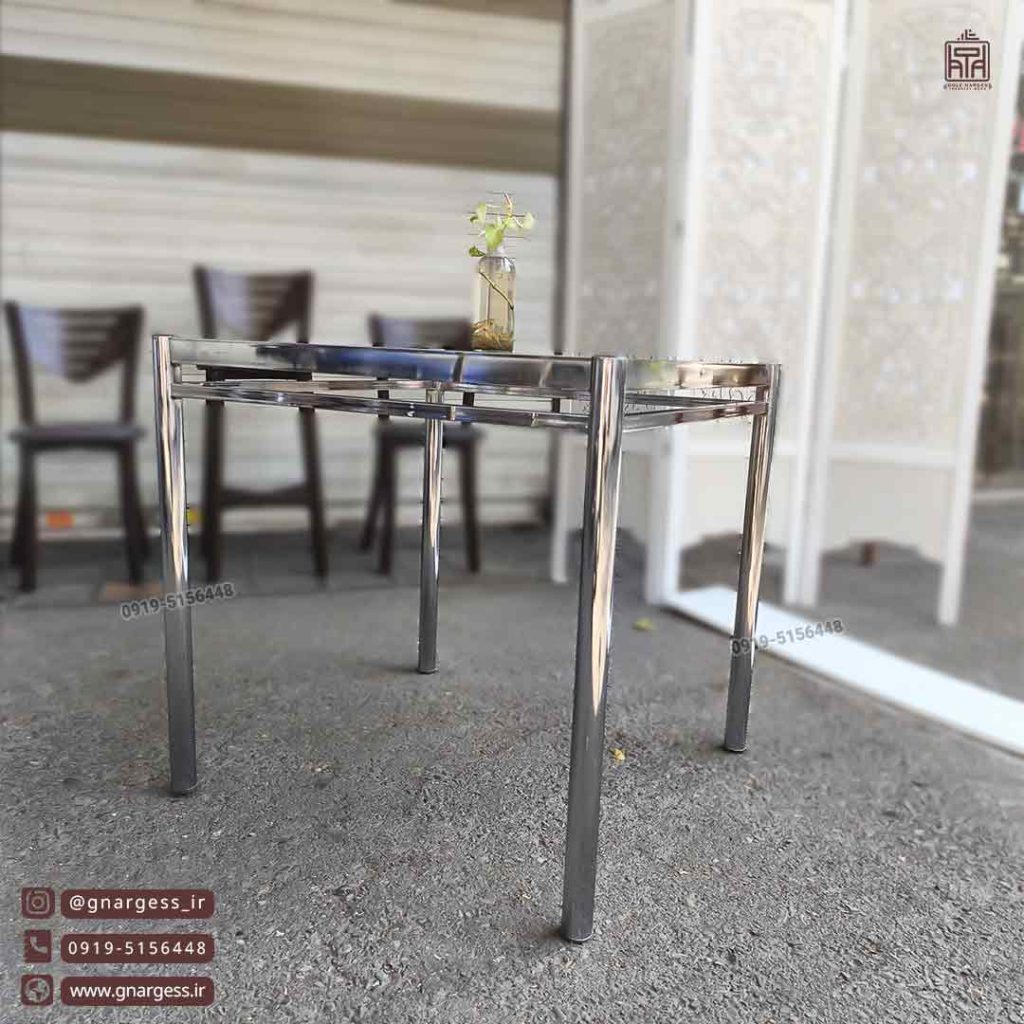 میز ناهاری خوری کافی شاپ مهسا اروند با میز بیتا مربعی فلزی - Image 8