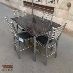 میز ناهارخوری فلزی 4 نفره بیتا صفحه وکیوم با صندلی اروند مهسافلزی - Image 7