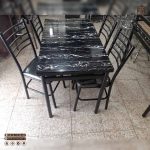 میز ناهارخوری فلزی 4 نفره بیتا صفحه وکیوم با صندلی اروند مهسافلزی - Image 10