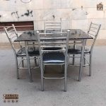 میز ناهارخوری فلزی 4 نفره بیتا صفحه وکیوم با صندلی اروند مهسافلزی - Image 6