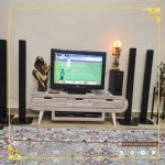 مدل میز تلویزیون 3 بعدی موج رادیویی بیضی وکیوم ام دی اف - Image 4