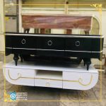 مدل جدید میز تلویزیون اتریشی منحنی پایه فلزی - Image 5