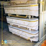 میز تلویزیون 160 سانتی زنبوری 3 کشو وکیوم سنگی - Image 6