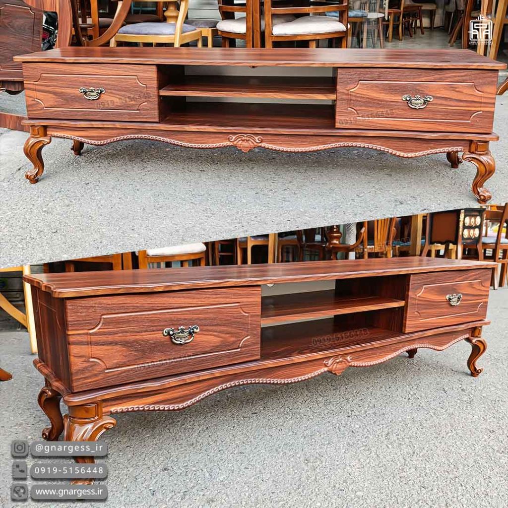 میز تلویزیون کلاسیک جدید طرح رویال سلطنتی سایز 160 سانت - Image 5