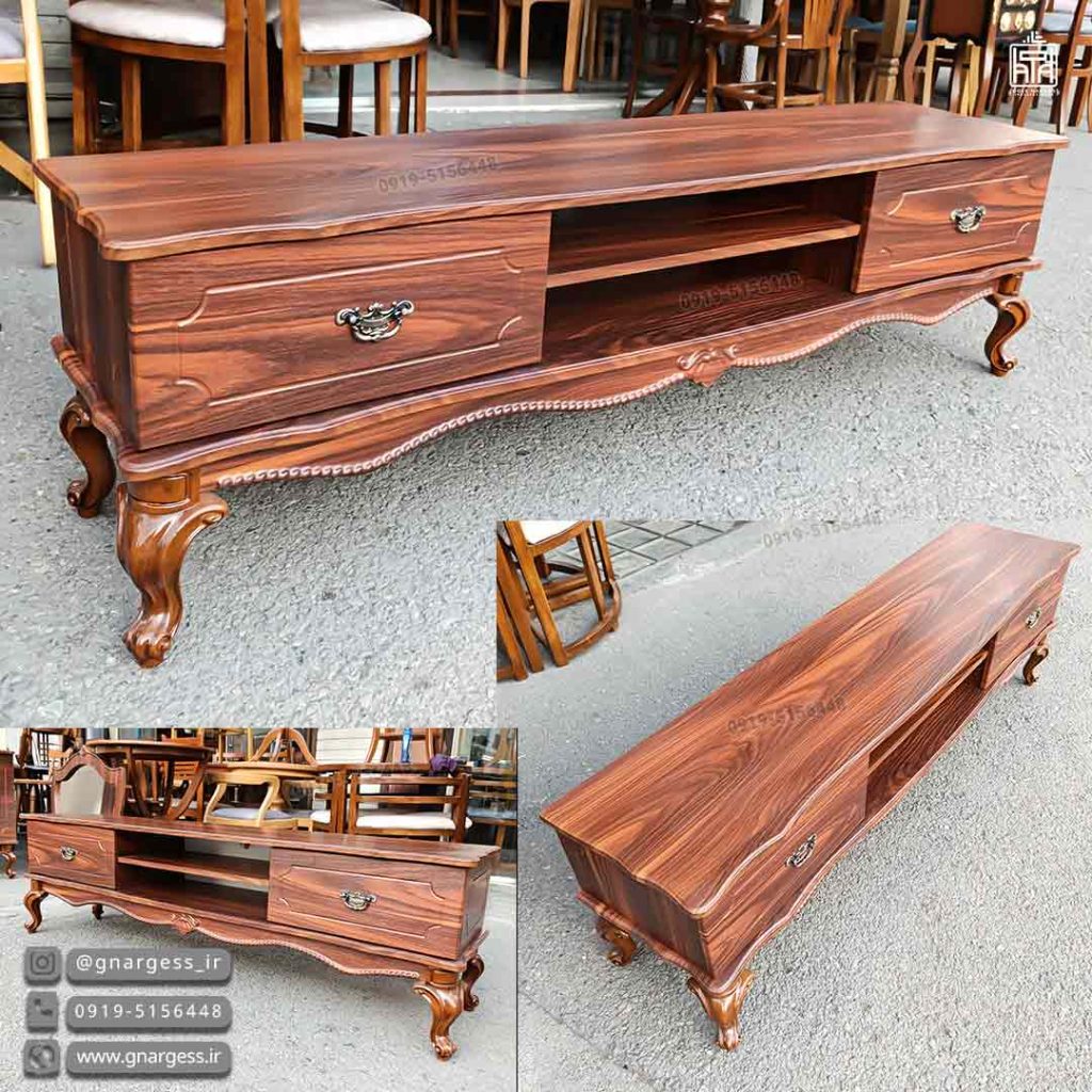 میز تلویزیون کلاسیک جدید طرح رویال سلطنتی سایز 160 سانت - Image 6