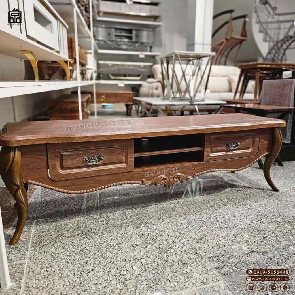 میز تلویزیون پیچک 160 سانت تمام ام دی اف سه بعدی - Image 1