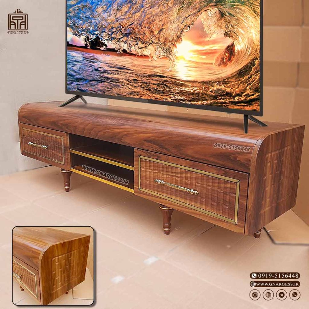 میز تلویزیون ال ای دی 160 سانت طرح هرمی جدید - Image 1