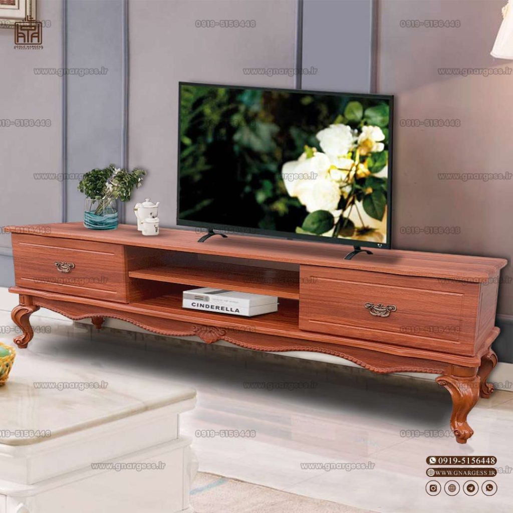 میز تلویزیون کلاسیک جدید طرح رویال سلطنتی سایز 160 سانت - Image 1