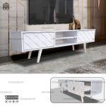 میز تلویزیون و میز تی وی آماندا پایه چوبی - Image 6