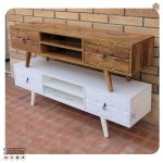 میز تلویزیون و میز تی وی آماندا پایه چوبی - Image 4