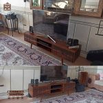 فروش میز تلویزیون آماندا وکیوم سایز 140 سانت پایه چوبی - Image 6