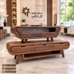 مدل میز تلویزیون 3 بعدی موج رادیویی بیضی وکیوم ام دی اف 140 سانت - Image 2