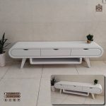 مدل میز تلویزیون 3 بعدی موج رادیویی بیضی وکیوم ام دی اف - Image 9