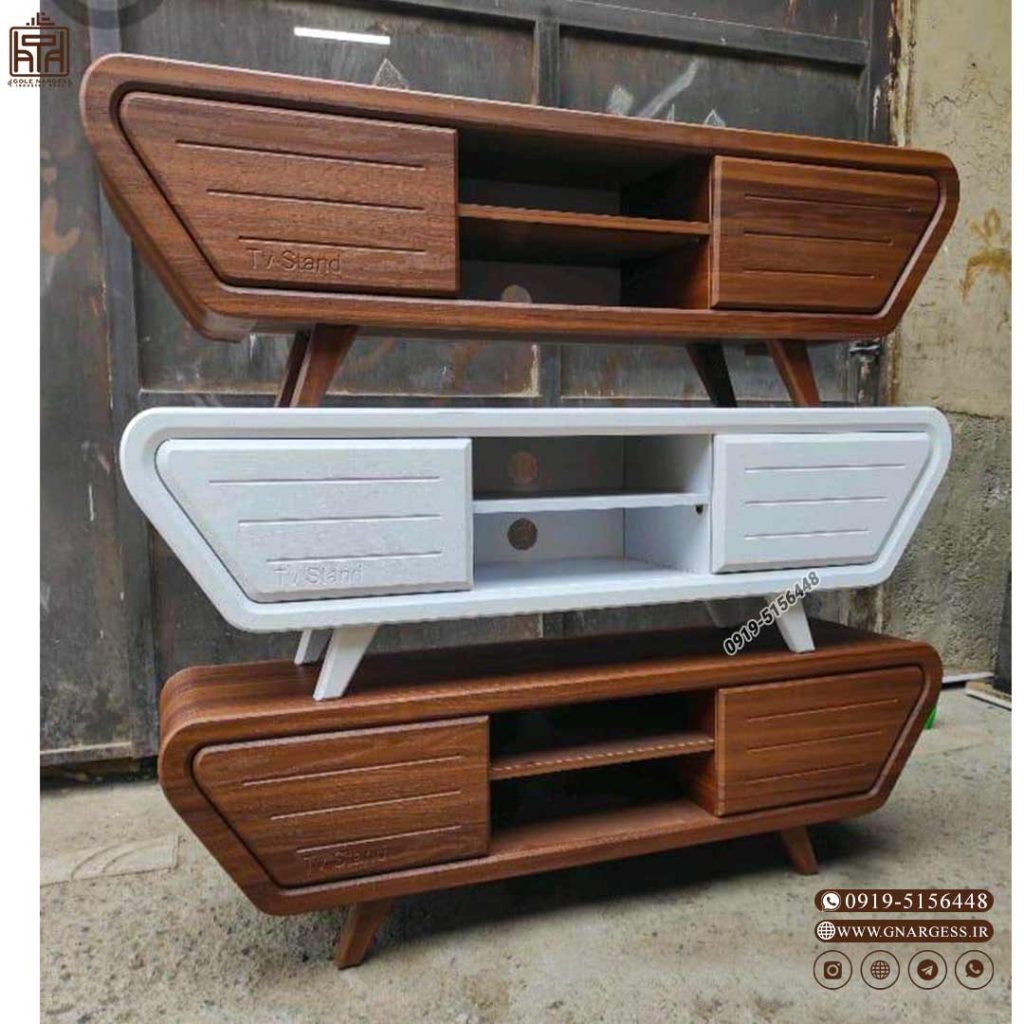 میز تلویزیون تمام MDF طرح پروانه - Image 5