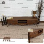 میز ال سی دی و میز تلویزیون طرح پیچک دو کشو تمام ام دی اف - Image 3