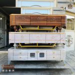 میز تلویزیون 160 سانتی زنبوری 3 کشو وکیوم سنگی - Image 5