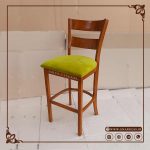 تولید صندلی بار اپنی چوب راش مدل دو تیره پهن