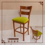 تولید صندلی بار اپنی چوب راش مدل دو تیره پهن - Image 2