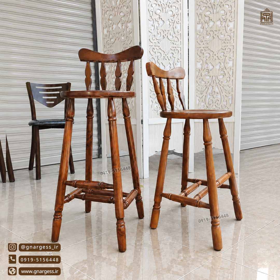 صندلی اپن خرگوشی خراطی کلاف چوب صندلی اپن خرگوشی خراطی کلاف چوب - Image 1