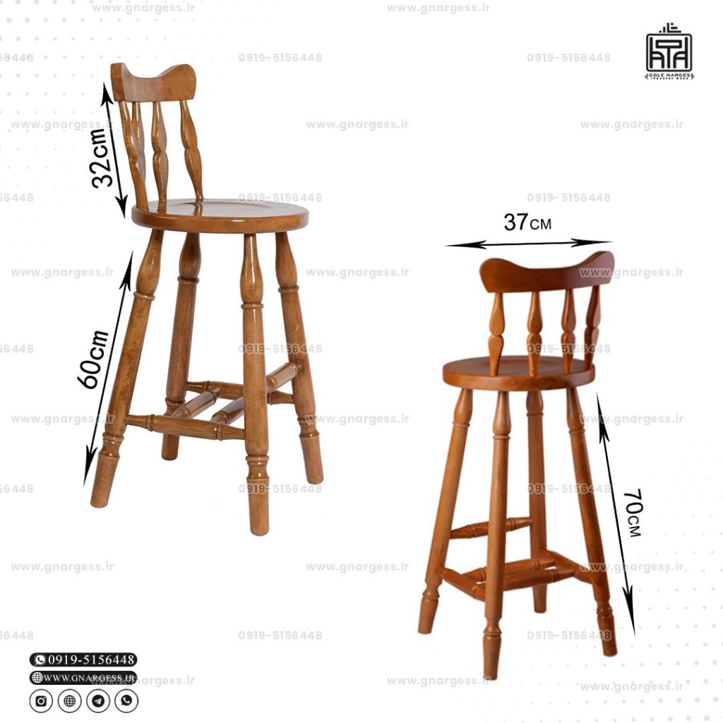 صندلی اپن خرگوشی خراطی کلاف چوب - Image 6