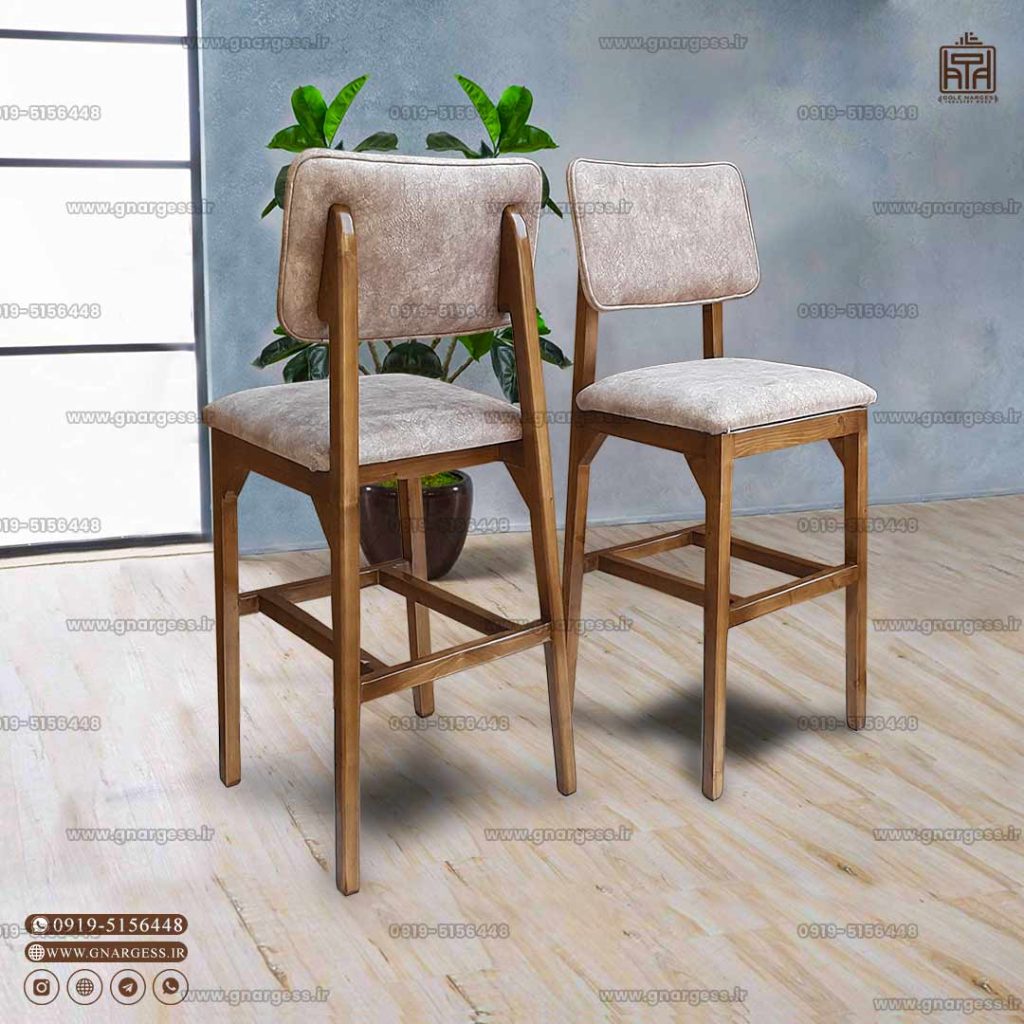 صندلی اپن و کانتر چوبی پرومکس طرح پانیذ مبلی - Image 7