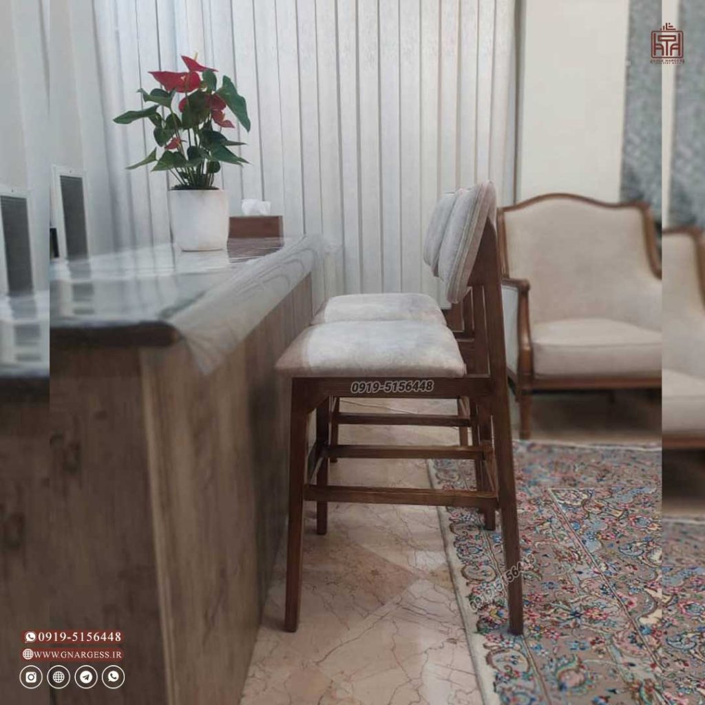 صندلی اپن و کانتر چوبی پرومکس طرح پانیذ مبلی - Image 13
