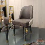 صندلی مبلی مدل لاکپشتی پایه مخروطی چوبی کونیک فلزی