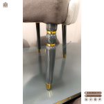 صندلی مبلی مدل لاکپشتی پایه مخروطی چوبی کونیک فلزی - Image 7