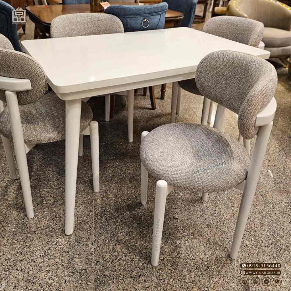 صندلی چوبی مینیمال طرح نوبل راش پایه مخروطی برای میز ناهارخوری - Image 2